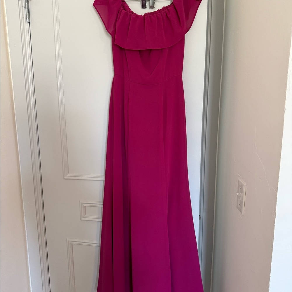 Social Bridesmaids Fuchsia Maxi Dress